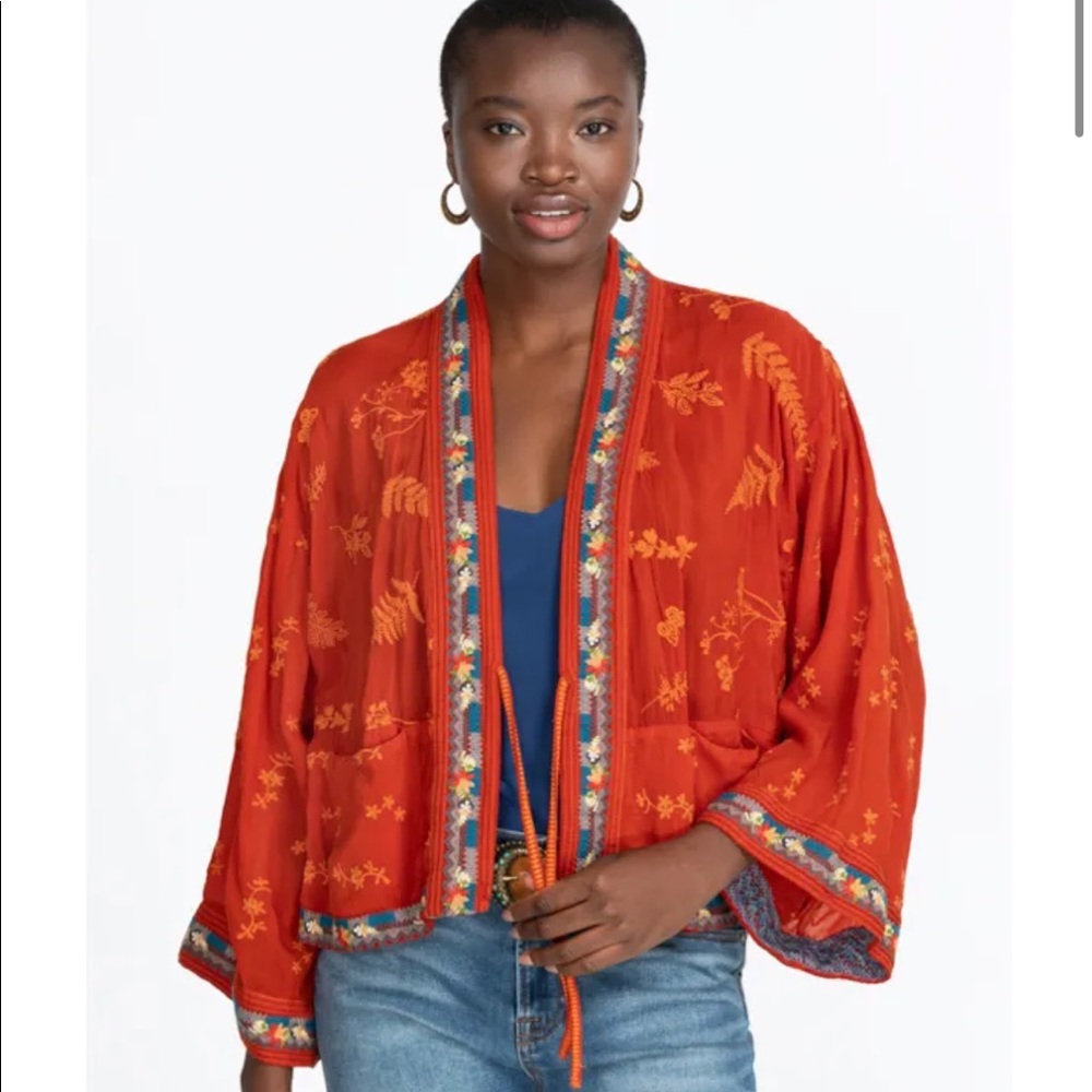 Johnny was kimono with embroidery. #johnnywas #luxury